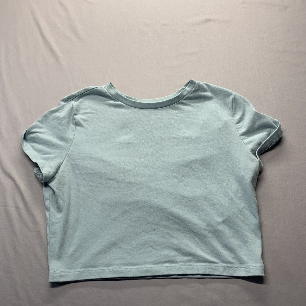 Wild Fable Women's Size XL Light Blue Crewneck Crop Top